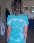 Robe tie bleu