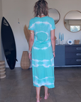 Robe tie bleu