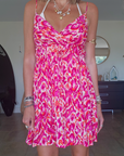 Robe léo rose fuchsia