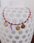 Collier boho multicolores