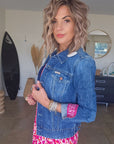 Veste bandana en denim