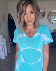 Robe tie bleu