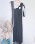 Robe asymétrique & ceinture ruban