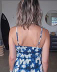 Robe tie and dye bleu
