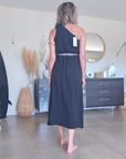 Robe asymétrique & ceinture ruban