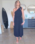 Robe asymétrique & ceinture ruban