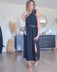 Robe asymétrique & ceinture ruban