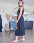 Robe asymétrique & ceinture ruban