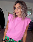 Pull rose casual-chic