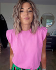 Pull rose casual-chic