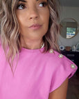 Pull rose casual-chic