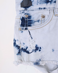 Short tie bleu