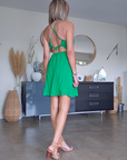 Robe green gaz de coton