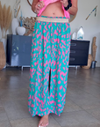 Jupe 7/8è léo fuchsia