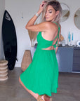 Robe green gaz de coton