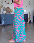 Jupe 7/8è léo fuchsia
