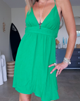 Robe green gaz de coton