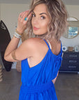 Robe portefeuille bleu roi