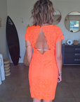 Robe chic orange fluo