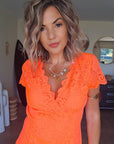 Robe chic orange fluo