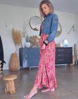Veste denim écussons
