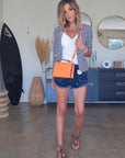Sac bandoulière orange fluo