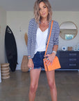 Sac bandoulière orange fluo