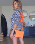 Sac bandoulière orange fluo