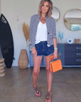 Sac bandoulière orange fluo