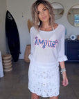 Pull ajouré amour