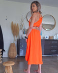 🔥Robe orange fluo