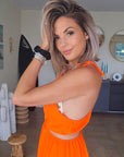 🔥Robe orange fluo