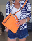 Sac bandoulière orange fluo