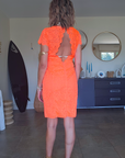 Robe chic orange fluo