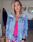 Veste tags en denim