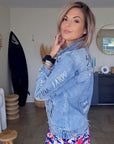 Veste tags en denim