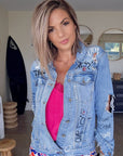 Veste tags en denim