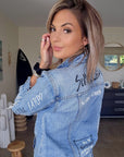Veste tags en denim