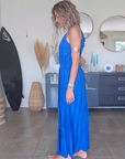 Robe portefeuille bleu roi