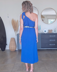 Robe bleu roi & son ruban