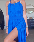 Robe portefeuille bleu roi