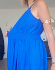 Robe portefeuille bleu roi