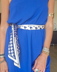 Robe bleu roi & son ruban