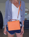 Sac bandoulière orange fluo