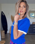 Bague pierre bleue