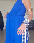 Robe bleu roi & son ruban