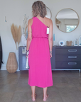 Robe fuchsia & son ruban