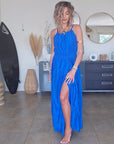 Robe portefeuille bleu roi