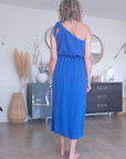 Robe bleu roi & son ruban