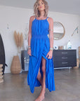 Robe portefeuille bleu roi